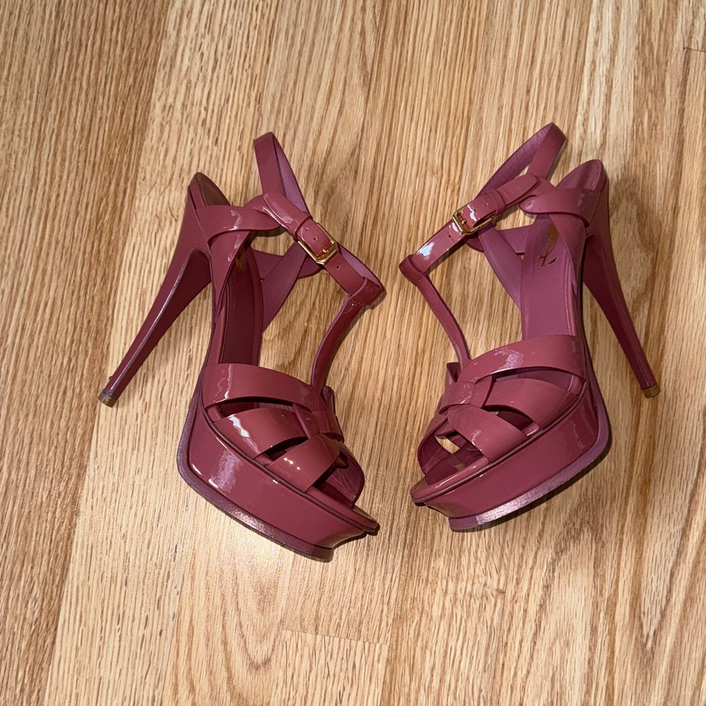 Yves Saint Laurent Size 37.5 Women's Tribute Platform Heels